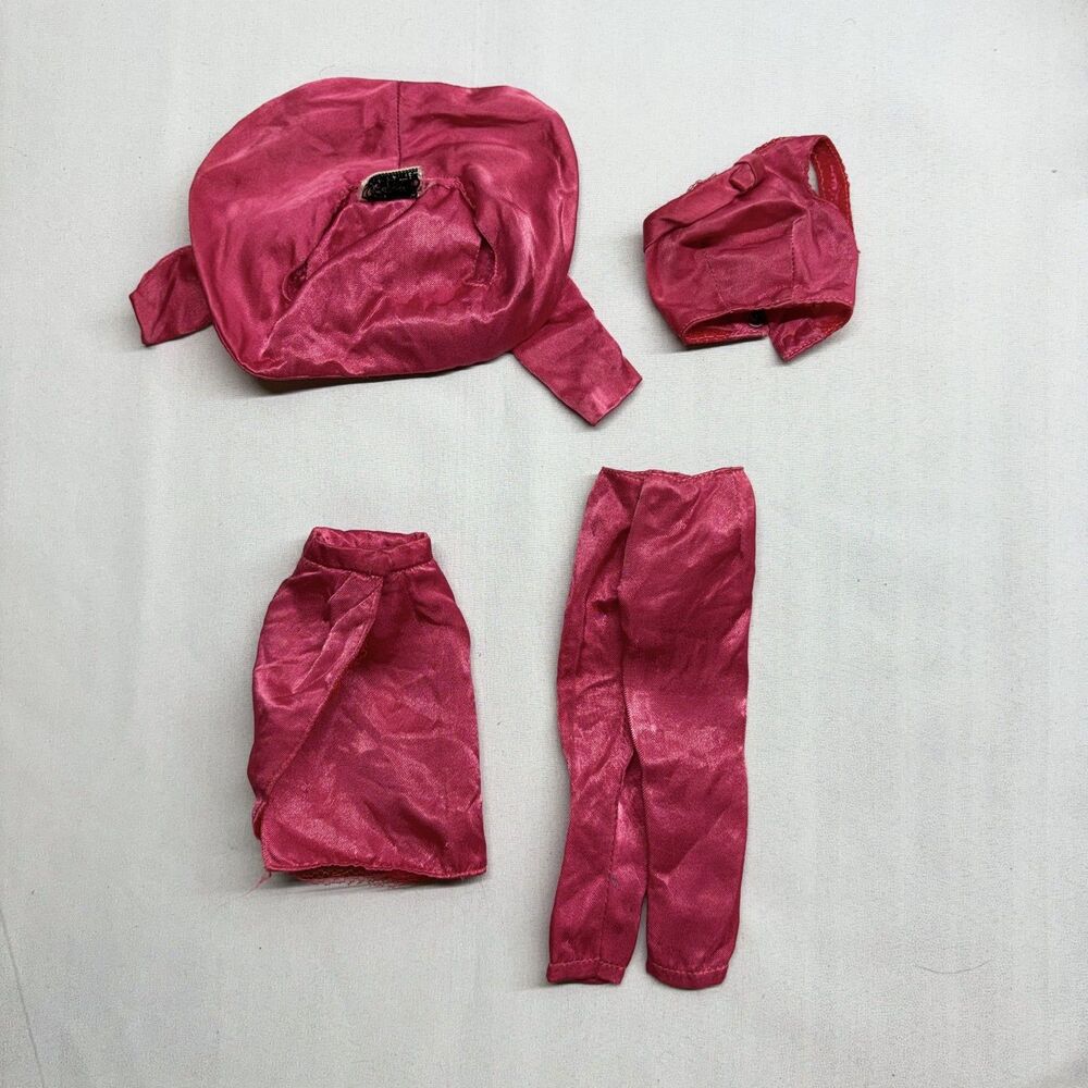 Vintage Barbie #1611 Satin 'n Rose ~ Pink Satin Outfit Almost Complete TLC